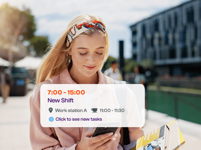 Planpoint - mobile notification new shift