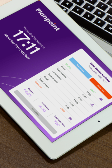 Planpoint kiosk voor tijdregistratie en workforce management
